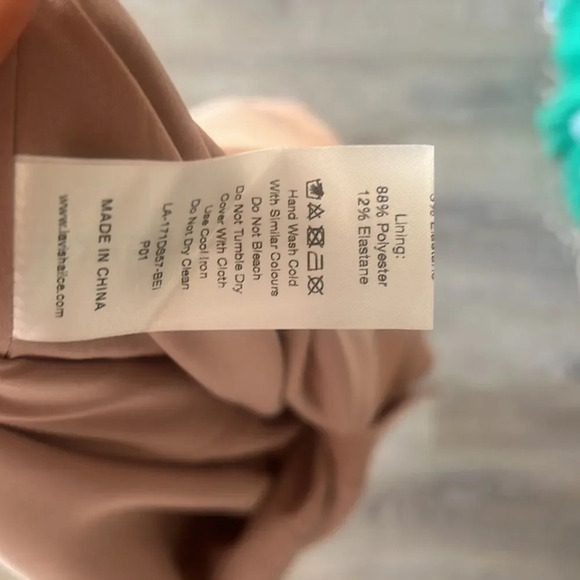 Lavish Alice Mink Pleated Bardot Satin Mix Midi Dress - Picture 14 of 14